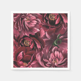 Servilleta De Papel Burgundy Flower Elegance Boda