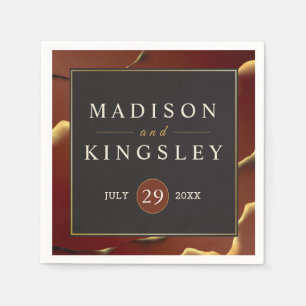 Servilleta De Papel Burgundy Gold 🌿 elegante Boda abstracto