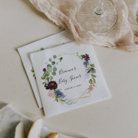Burgundy Gold Geométrico Baby Shower