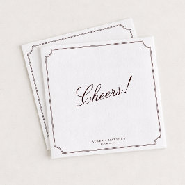 Servilleta De Papel Burgundy Wedding Napkins Cheers