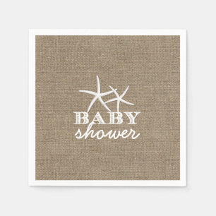 Servilleta De Papel Burlap Baby Shower ruso de Starfish