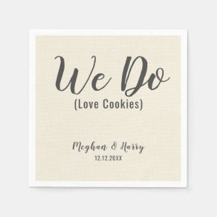 Servilleta De Papel Burlap Rustic We Do Love Cookies Personalizado