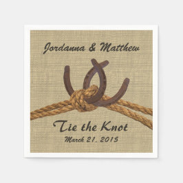 Servilleta De Papel Burlap y Horseshoes