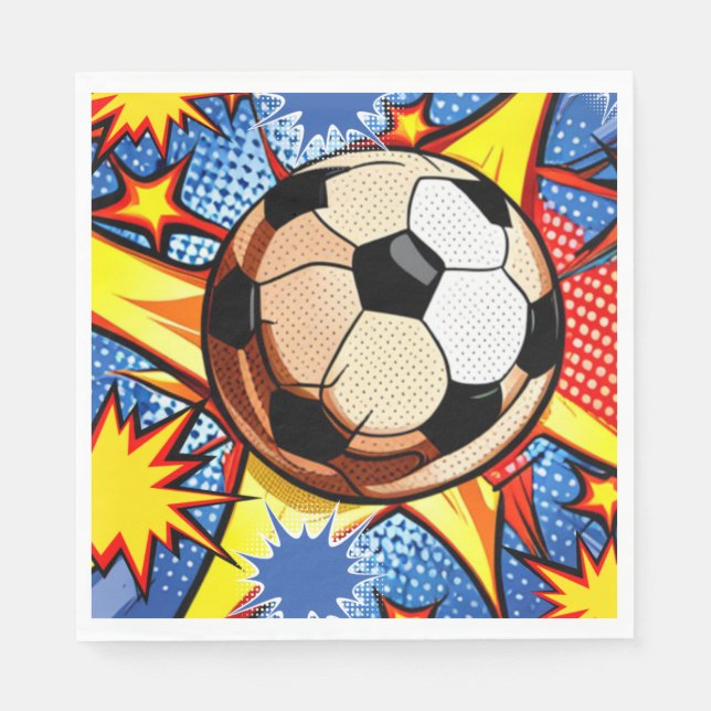 Servilleta De Papel Burst de fútbol (Anverso)