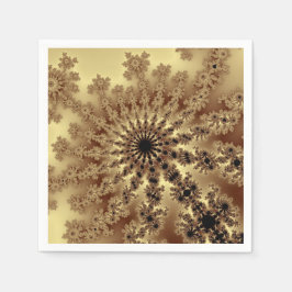 Servilleta De Papel Burst fractal de oro