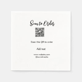 Servilleta De Papel Buscar para solicitar el análisis código QR agrega