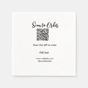 Servilleta De Papel Buscar para solicitar el análisis código QR agrega