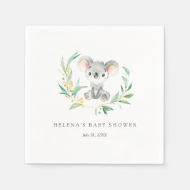 Servilleta De Papel Bush Baby Koala Baby Shower Napkins