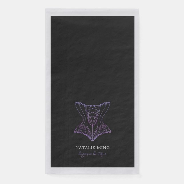 Servilleta De Papel Business Lace Lingerie Boutique Luxury (Anverso)