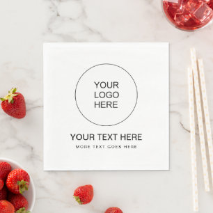 Servilleta De Papel Business Logo Text Here Custom Template Luncheon