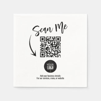 Servilleta De Papel Business QR Code Scan Me Custom