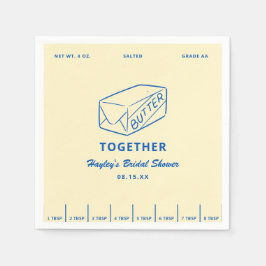 Servilleta De Papel Butter Themed Butter Together Bridal Shower