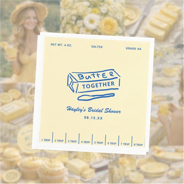 Servilleta De Papel Butter Together Yellow Bridal Shower (Subido por el creador)