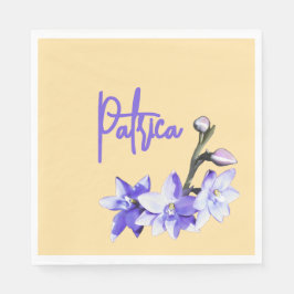 Servilleta De Papel Butter Yellow & Lilac SunOrchid Birthday