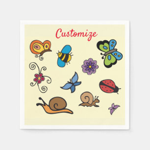 Servilleta De Papel Butterflies acaricia insectos Thunder_Cove