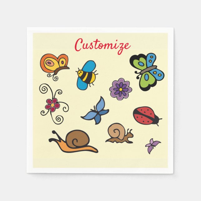 Servilleta De Papel Butterflies Snails Insect Thunder_Cove (Anverso)