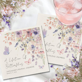 Servilleta De Papel Butterfly Wildflower Bridal Shower