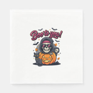 Servilleta De Papel Buu para ti calabaza de esqueleto de Halloween