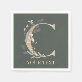 Servilleta De Papel C Toallas Personalizadas Monograma Floral