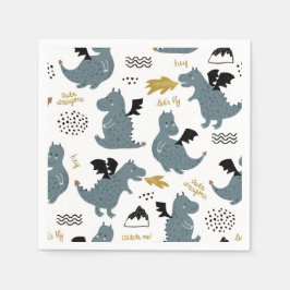 Servilleta De Papel Caballeros y dragones | Fairytale Birthday Party