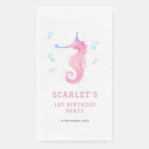 Caballito de mar rosa cumpleaños 1