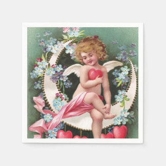 Servilleta De Papel Caballo: Cherub en una luna de seda 1