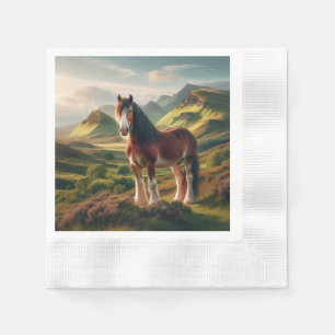 Servilleta De Papel Caballo Clydesdale de Escocia
