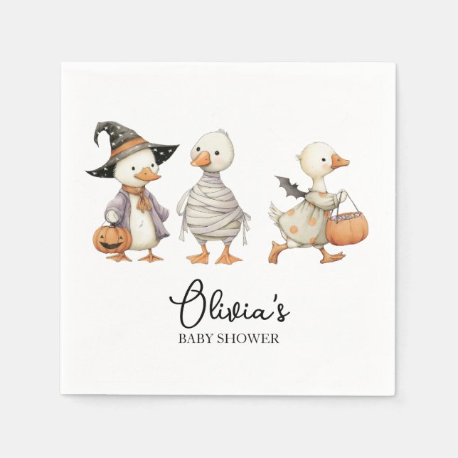 Servilleta De Papel Caballo de Baby Shower Halloween (Anverso)