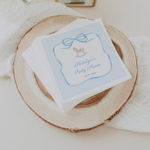 Servilleta De Papel Caballo de balancín acuarela fiesta de shower de b