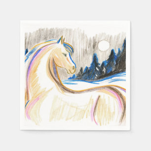 Servilleta De Papel Caballo de espejismo