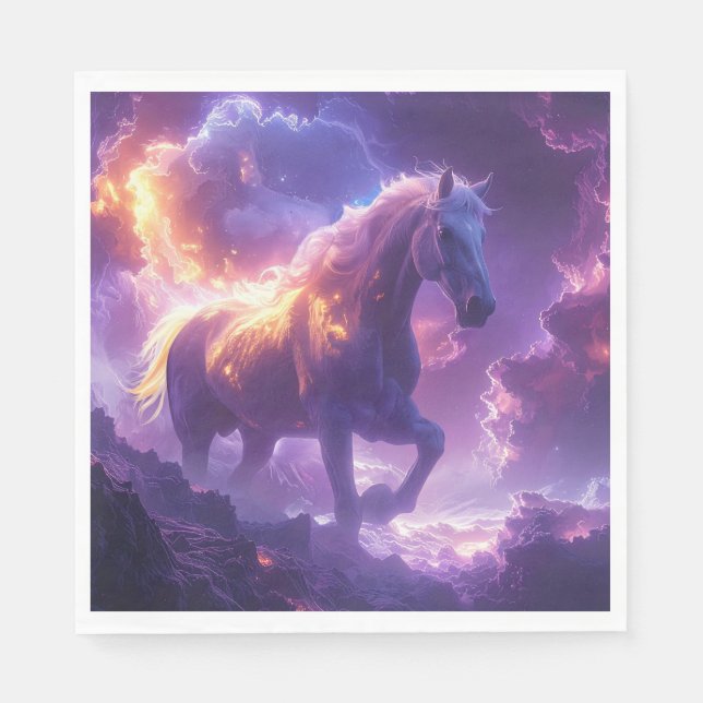 SERVILLETA DE PAPEL CABALLO DE FUEGO - SHENG XIAO (Anverso)