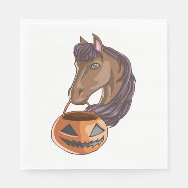 Servilleta De Papel Caballo de Halloween (Anverso)