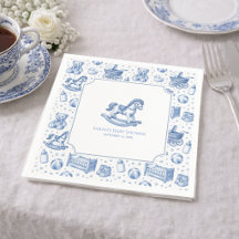 Caballo de Juguete Azul y Blanco Shower para Bebe
