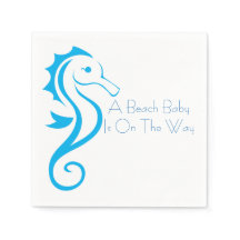 Caballo de mar Baby Shower Napkin (niño)