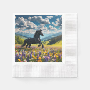 Servilleta De Papel Caballo floral/resorte/semental