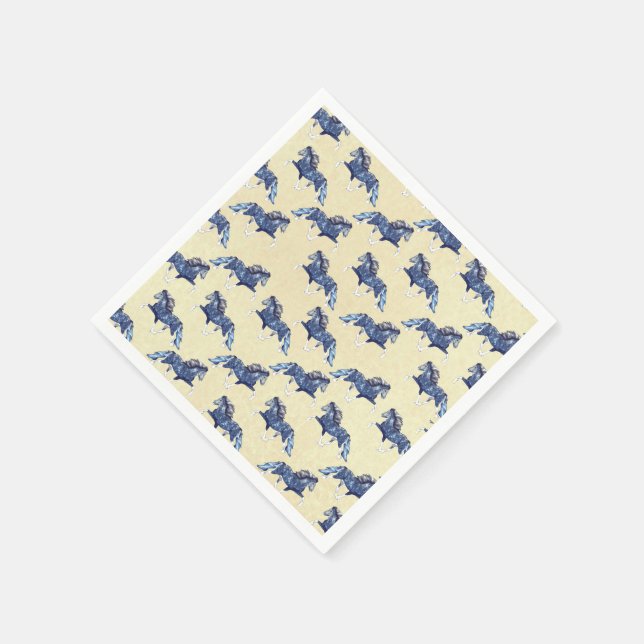 Servilleta De Papel Caballo Gaited Blámóða (Borde)