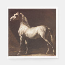 Servilleta De Papel Caballo gris de manzana (por Théodore Géricault)