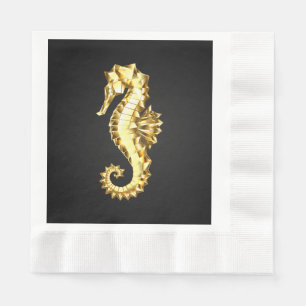 Servilleta De Papel Caballo marino polígono de oro