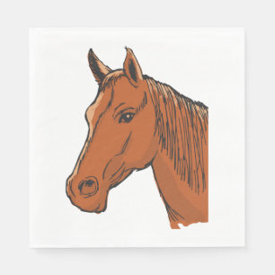 Servilleta De Papel Caballo marrón