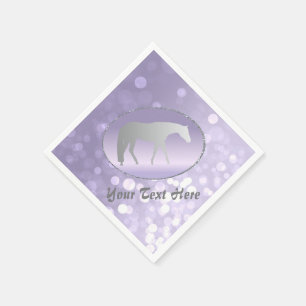 Servilleta De Papel Caballo occidental de plata del placer en Brokeh