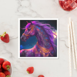 Servilleta De Papel Caballo púrpura