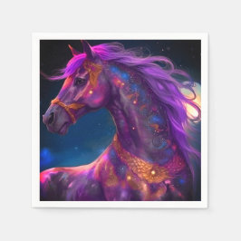 Servilleta De Papel Caballo púrpura