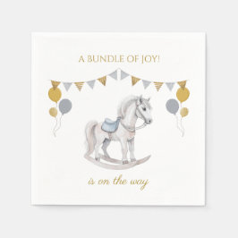 Servilleta De Papel Caballo rodante con banderas de afinamiento