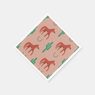 Servilleta De Papel caballo y cactus