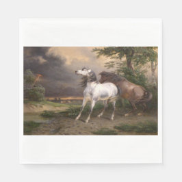 Servilleta De Papel Caballos asustados por la tormenta (por Carle Vern