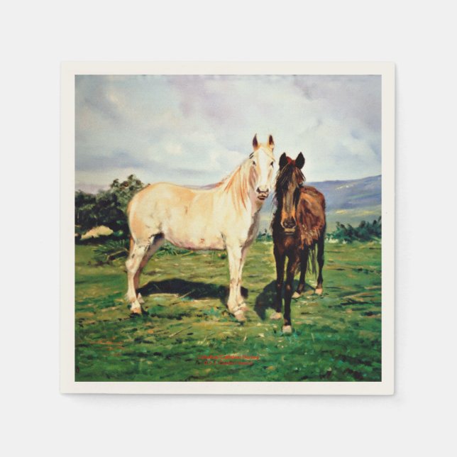 Servilleta De Papel Caballos/Cabalos/Horses (Anverso)