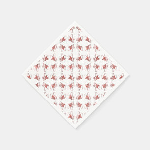 Servilleta De Papel Caballos Dala Rojos