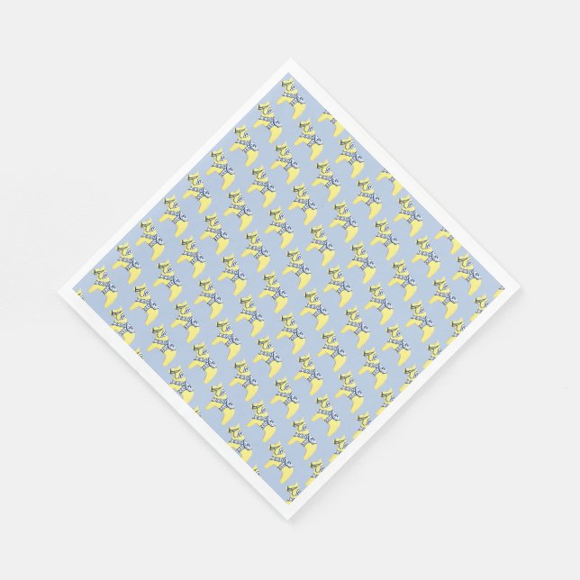 Servilleta De Papel caballos de dala amarillos (Esquina)