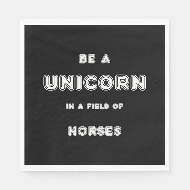 Servilleta De Papel Caballos de Unicornio (Anverso)