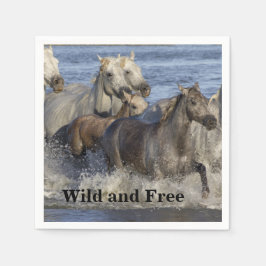Servilleta De Papel Caballos galopando en el agua